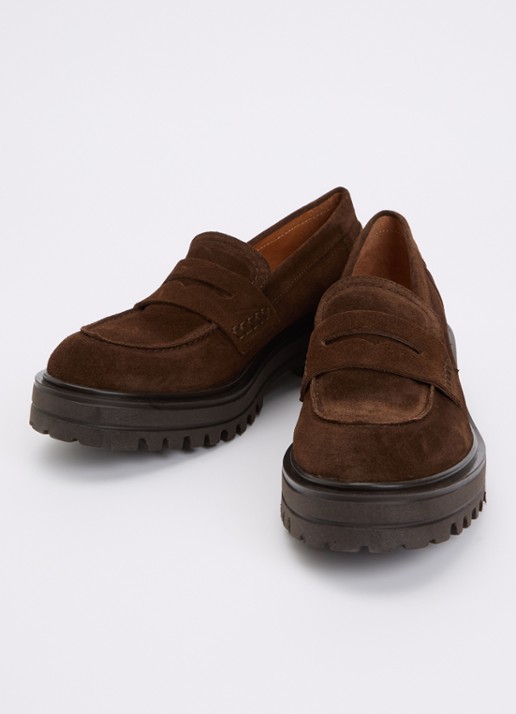 Jonak Alfi loafer van kalfssuède  - detail 3 bruin