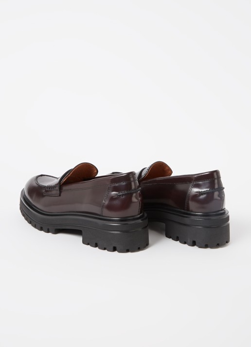 Jonak Alfi loafer van leer - detail 4 aubergine