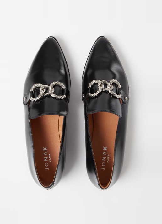 Jonak Alicante loafer van leer - detail 5 zwart