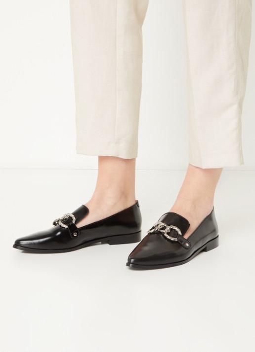 Jonak Alicante loafer van leer - voorkant 2 zwart