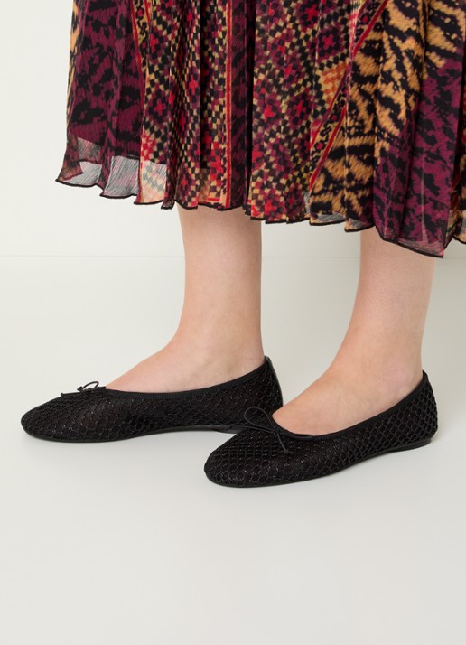 Jonak Dalessia ballerina van mesh - voorkant 6 zwart