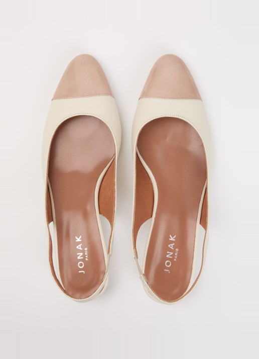 Jonak Decision slingback van kalfsleer - detail 5 creme