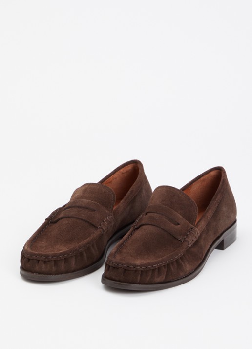 Jonak Delice loafer van kalfssuède - detail 4 bruin