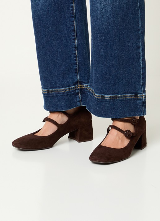 Jonak Delou sandalette van geitensuède - voorkant 5 zwart