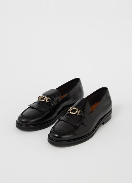 Jonak Delphes loafer van leer - detail 3 zwart