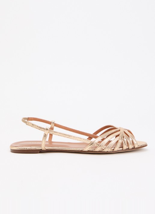 Jonak Deluck sandaal van leer met metallic finish