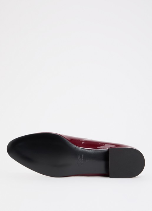 Jonak Desance Mary Jane ballerina van kalfsleer met lakfinish - detail 6 bordeauxrood
