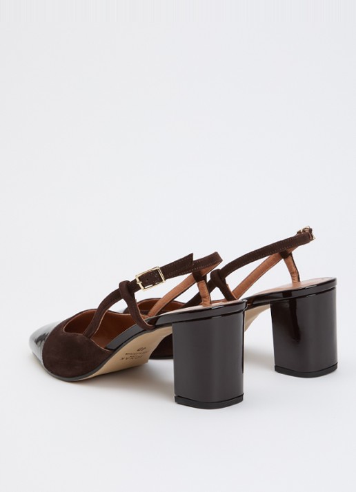 Jonak Dhapop slingback van kalfsleer - achterkant 6 donkerbruin