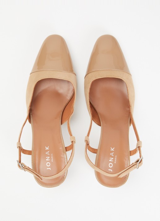 Jonak Dhapop slingback van kalfsleer - detail 5 beige