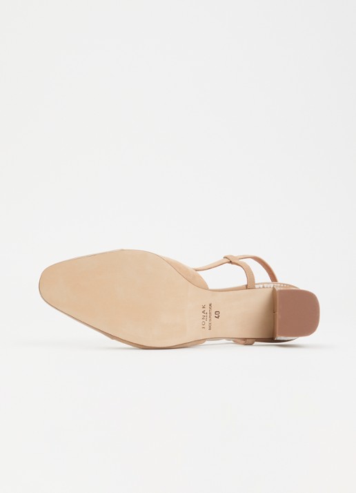 Jonak Dhapop slingback van kalfsleer - detail 6 beige