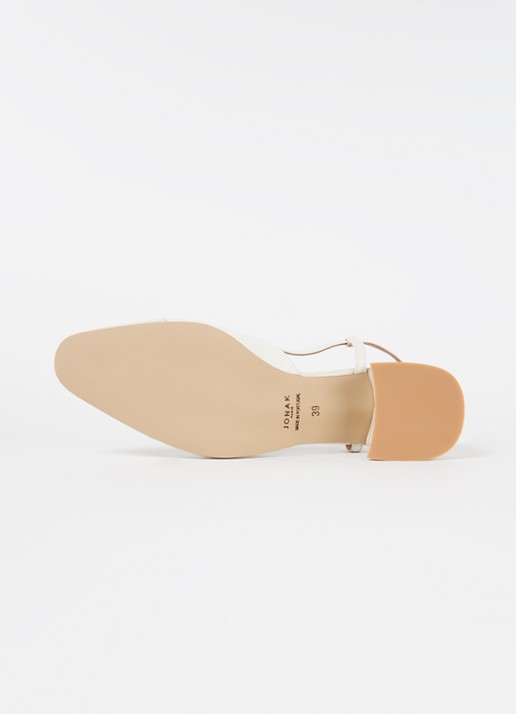 Jonak Dhapopy slingback met lakleren details - detail 5 ivoor