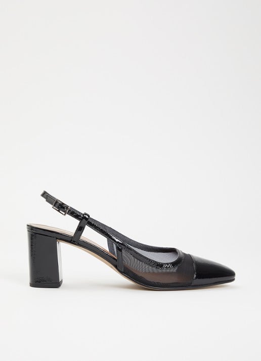 Jonak Drag slingback van lakleer met details van mesh