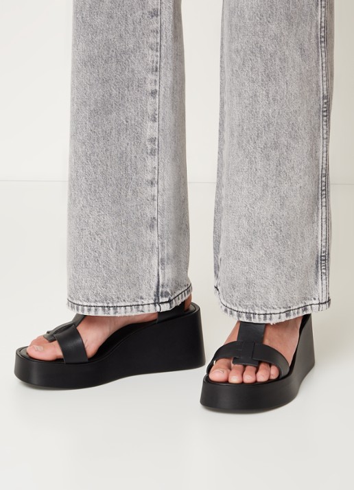 Jonak Estelle sandalette van kalfsleer - voorkant 2 zwart