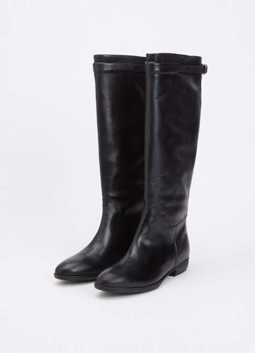 Jonak Melody laars van kalfsleer met gespdetail - detail 2 zwart
