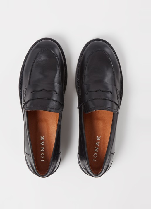 Jonak Mirna Cuir loafer van leer - detail 5 zwart