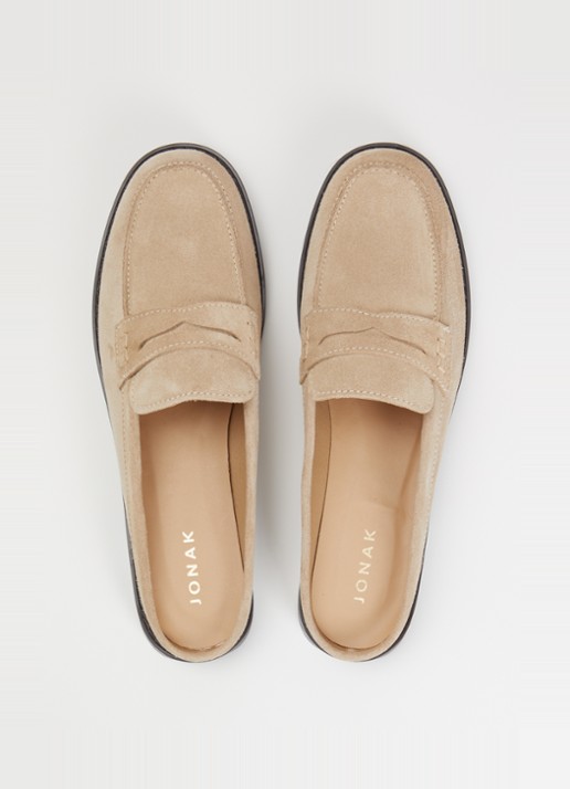 Jonak Nancy loafer van suède  - detail 5 beige