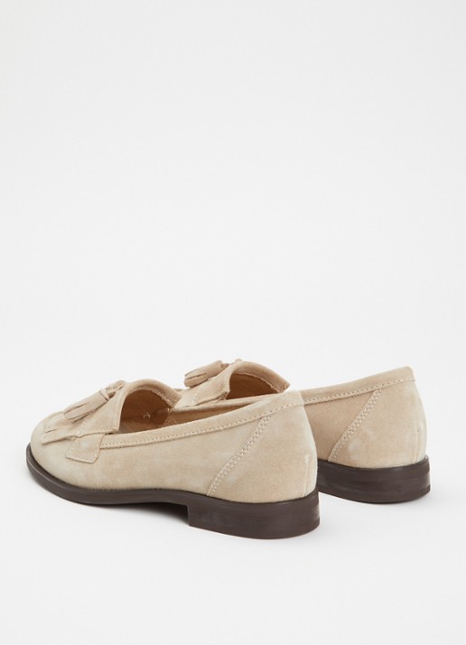 Jonak Nelle Croute loafer van suéde  - achterkant 5 beige