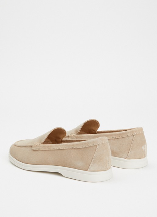 Jonak Norlane loafers van suéde  - achterkant zand