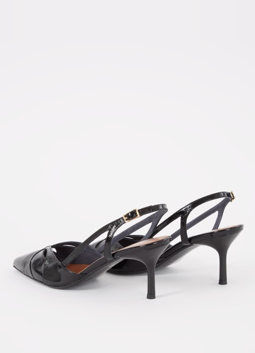 Jonak Slingback van kalfsleer - achterkant 5 zwart