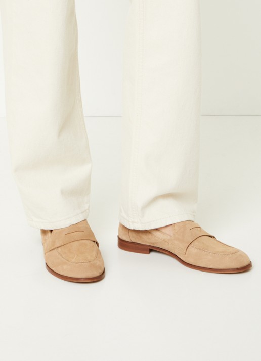 Jonak Thelma loafer van geitensuède - voorkant 6 camel
