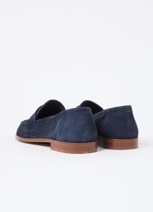 Jonak Thelma loafer van geitensuède - achterkant indigo