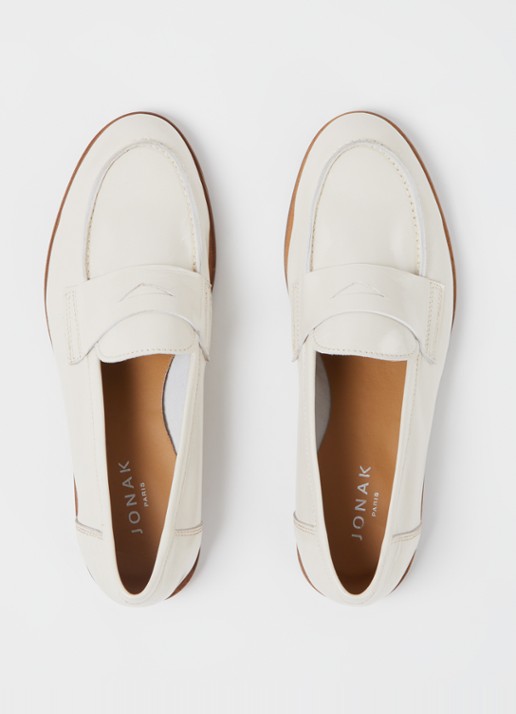 Jonak Thelma loafer van leer - detail 4 creme