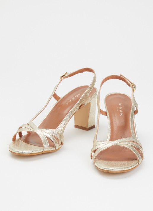 Jonak Vaiana sandalette met metallic finish - detail 2 goud