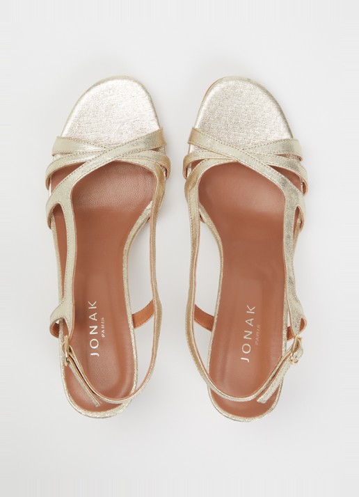 Jonak Vaiana sandalette met metallic finish - detail 3 goud