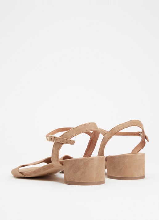 Jonak Via Bis sandalette van suède - achterkant camel