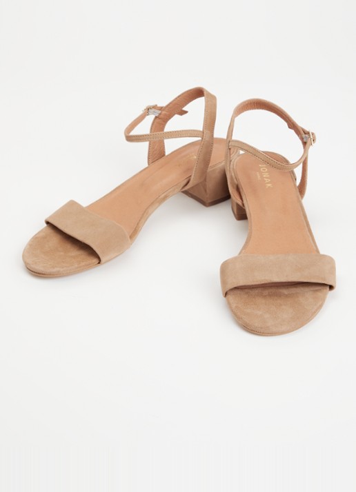 Jonak Via Bis sandalette van suède - detail 6 camel