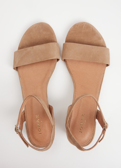 Jonak Via Bis sandalette van suède - detail 7 camel