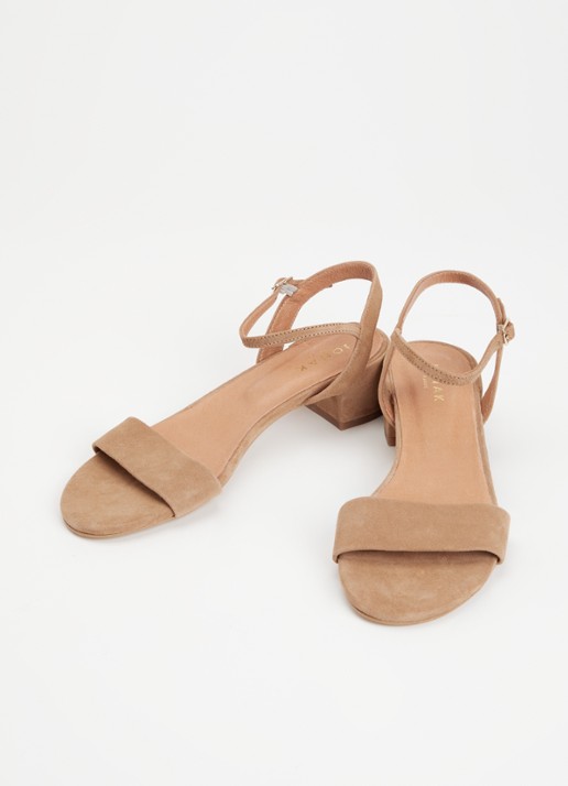 Jonak Via Bis sandalette van suède - detail 9 camel