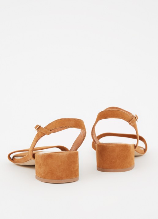 Jonak Via Bis sandalette van suède - detail 4 cognac