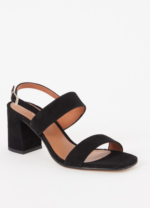 Jonak Vico sandalette van geitensuède  - voorkant 5 zwart