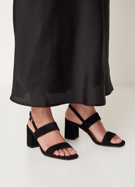 Jonak Vico sandalette van geitensuède  - voorkant 6 zwart