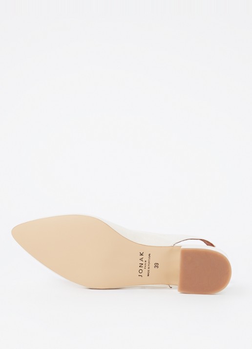 Jonak Vince slingback van kalfsleer - detail 3 ivoor