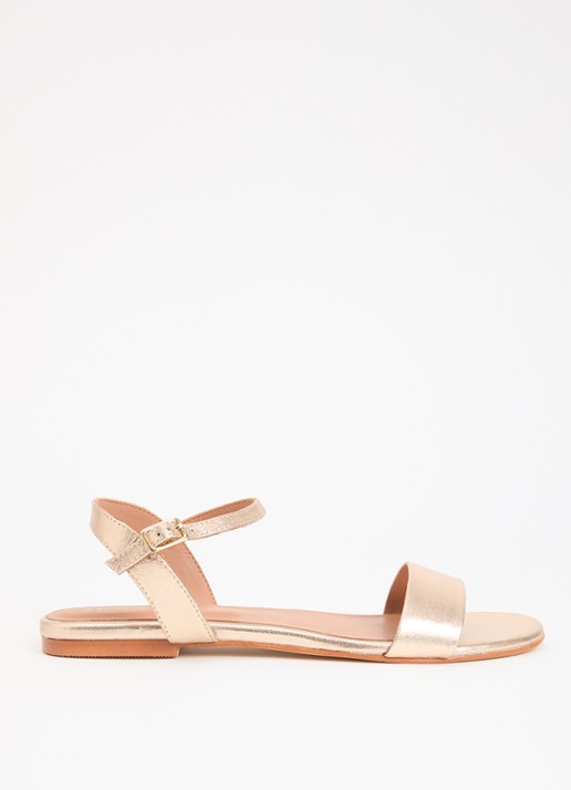 Jonak Wagram sandaal van schapenleer met metallic finish