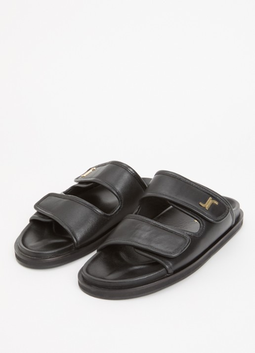 Jonak Win slipper van schapenleer - detail 4 zwart