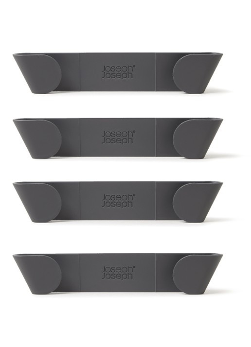Joseph Joseph CupboardStore pannendekselhouder set van 4 - voorkant donkergrijs
