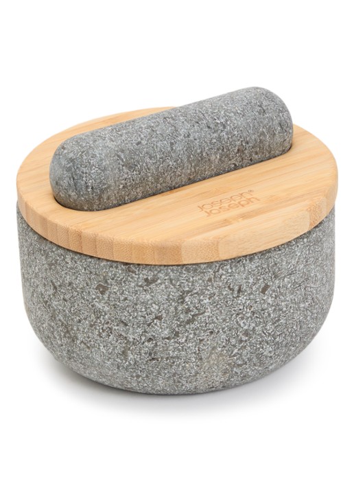 Joseph Joseph Dash vijzel met stamper 15,5 cm - voorkant grijsmele