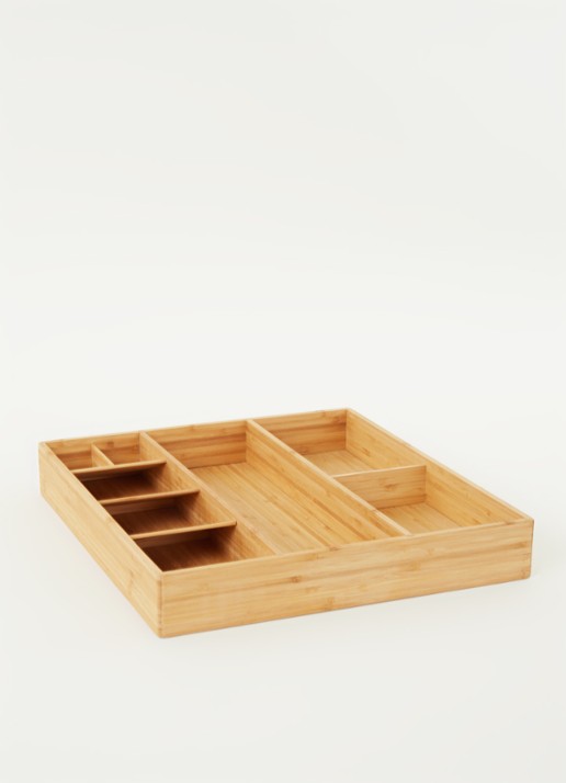 Joseph Joseph DrawerStore keukengerei organiser van bamboe - voorkant 2 camel