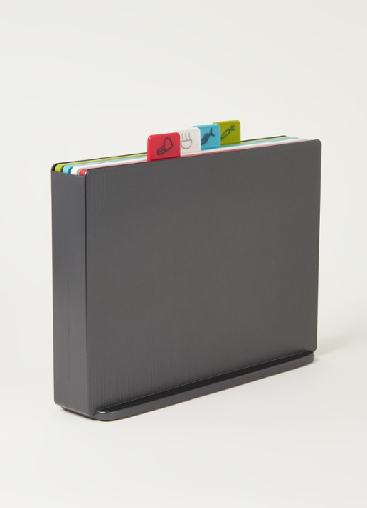 Joseph Joseph Index L snijplank 24 x 34 cm set van 4 - voorkant 2 donkergrijs