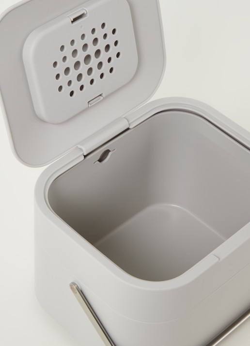 Joseph Joseph IntelligentWaste Caddy prullenbak 4 liter - detail lichtgrijs