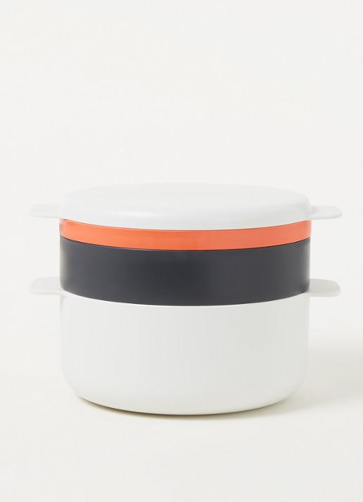 Joseph Joseph M-Cuisine kookset voor magnetron 4-delig - voorkant 3 lichtgrijs