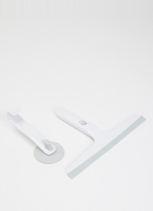 Joseph Joseph Slimline douchewisser met ophanghaak  - voorkant 2 wit