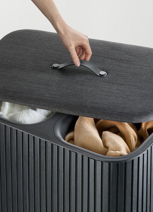 Joseph Joseph Tota Twin Luxe wasmand 73,5 cm - detail 4 zwart
