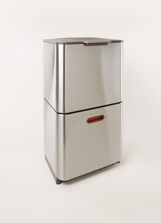 Joseph Joseph Totem Max prullenbak 60 liter - voorkant 2 zilver