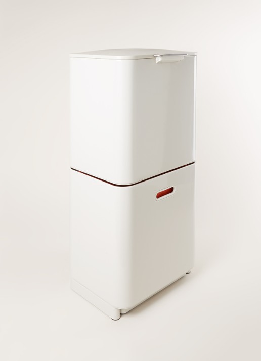 Joseph Joseph Totem Max prullenbak 60 liter - voorkant 2 lichtgrijs