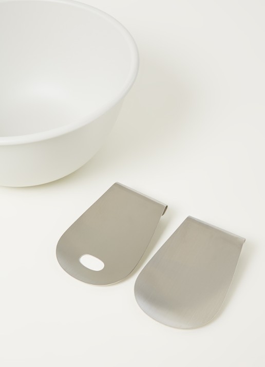Joseph Joseph Uno saladeschaal met saladebestek - voorkant 2 beige