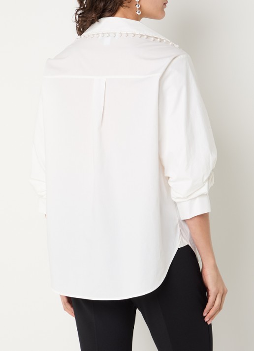 Joseph Ribkoff Blouse met borstzak - achterkant gebroken wit